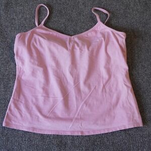 Evie Pink‎ Petite Tank Top Cotton Blend Casual Layering Essential Comfy Cute